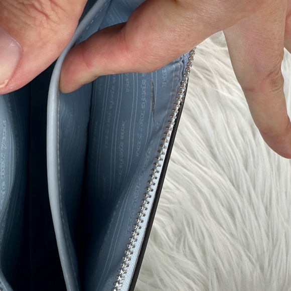 NWT Kate Spade New York - Sam Icon Leather Mini Pochette Watercolour Blue - Picture 8 of 13